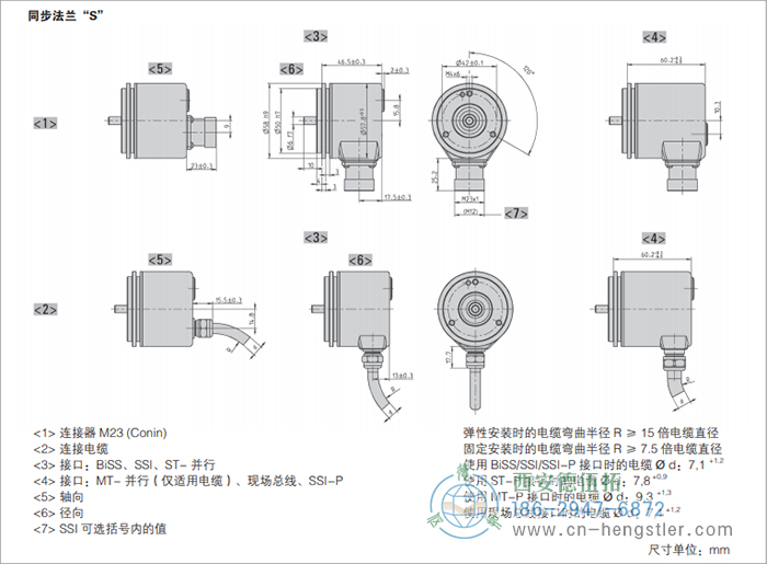 AC58-BiSS/SSI光電絕對值編碼器(同步法蘭S) 德國hengstler(亨士樂)編碼器