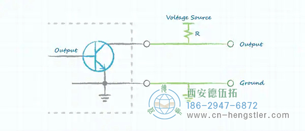 圖 3：集電極輸出可上拉至適當(dāng)電壓以連接至外部系統(tǒng)。