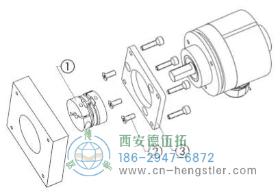 直接利用編碼器法蘭端面的安裝孔，你來實現(xiàn)編碼器與安裝支架的固定。